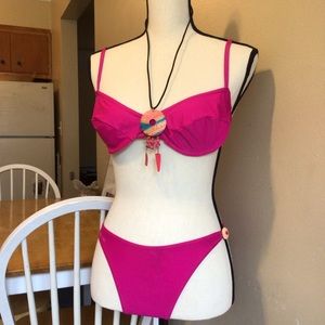 Dolores Cortes. Fuchsia Bikini Set. Large.
